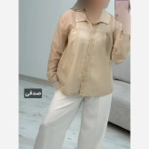 شومیز نگینی مهتا جنس شیشه ای نگین کوبی شده فری سایز