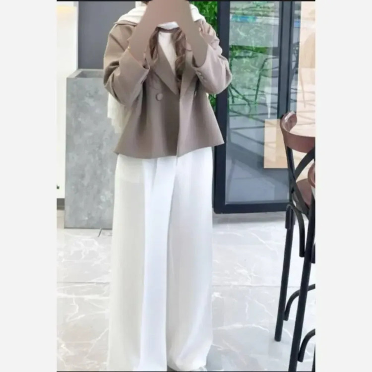 کت شلوار زنانه مدل نیلدا جنس مازراتی فری سایز تا 46