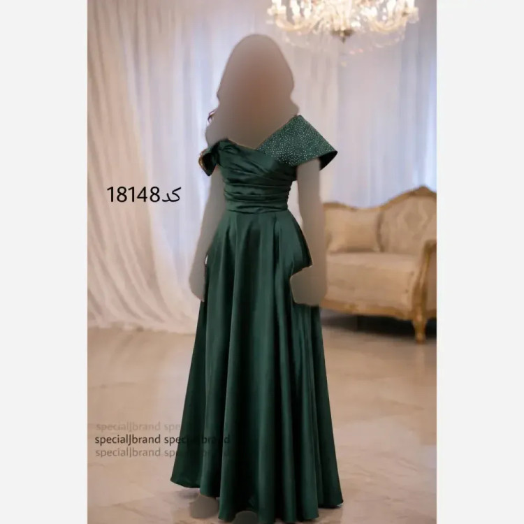 ماکسی مجلسی ساتن بارانیا قد 160 سنگ دوزی شده