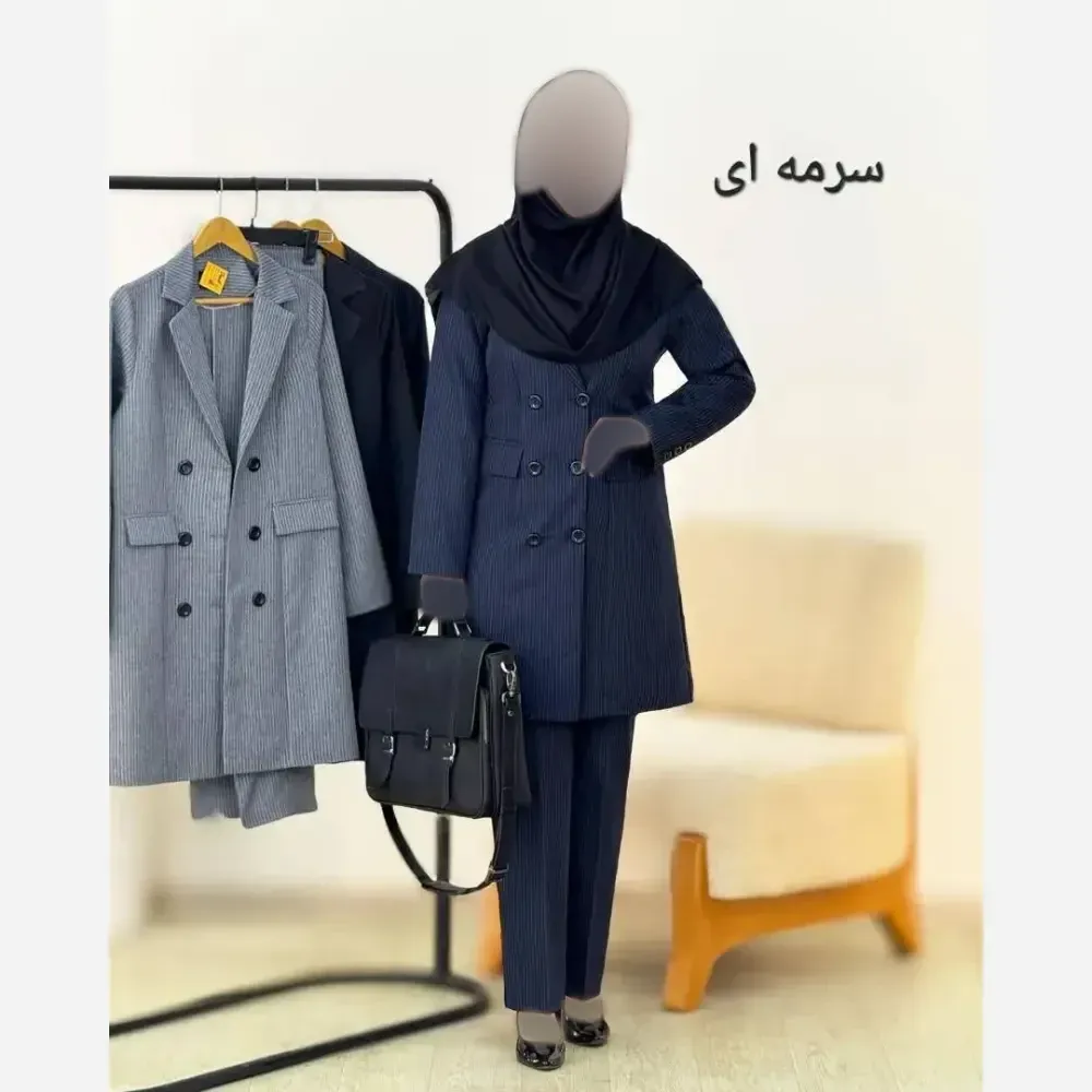 ست مانتو و شلوار اداری دیپلمات پرشیا رنگ بندی متنوع سایز بزرگ