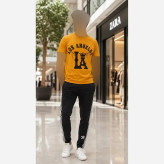 ست مردانه تیشرت پنبه سوپر و شلوار اسپان نخ اعلا طرح LV