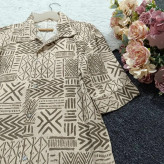 شومیز باکسی گندم لنین درجه یک فری سایز (38-46)
