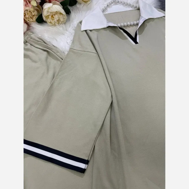 ست دو تیکه تیشرت و شلوار polo جنس گلکسی پنبه فری سایز تا 48