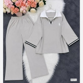 ست دو تیکه تیشرت و شلوار polo جنس گلکسی پنبه فری سایز تا 48