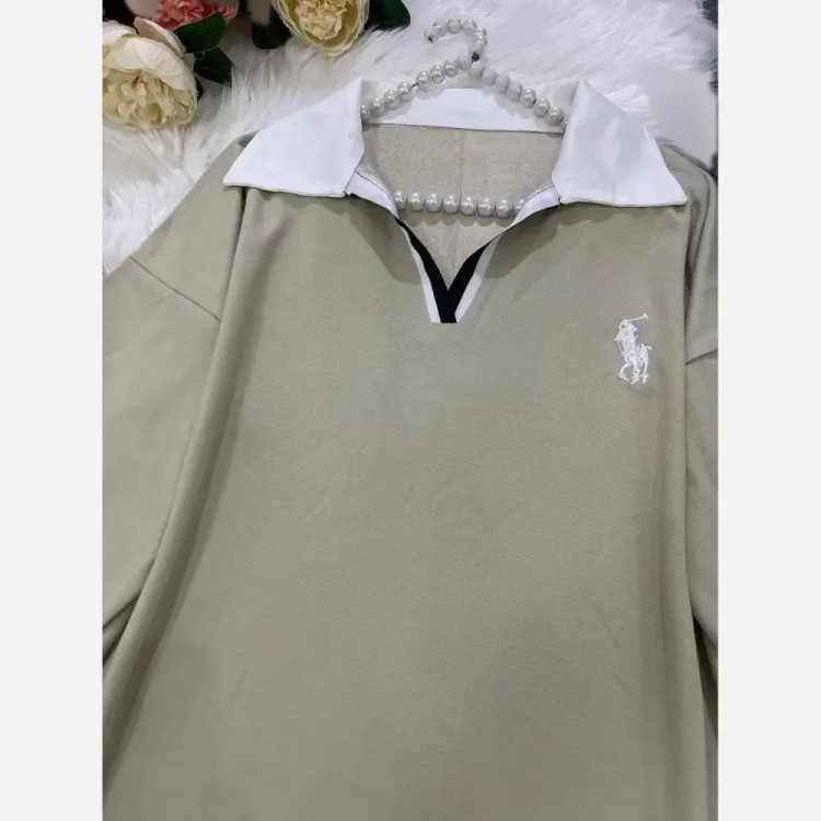 ست دو تیکه تیشرت و شلوار polo جنس گلکسی پنبه فری سایز تا 48