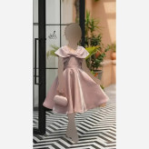 لباس مجلسی دخترانه مدل السا ساتن آیینه ای درجه یک سایز 4 تا 15 سال