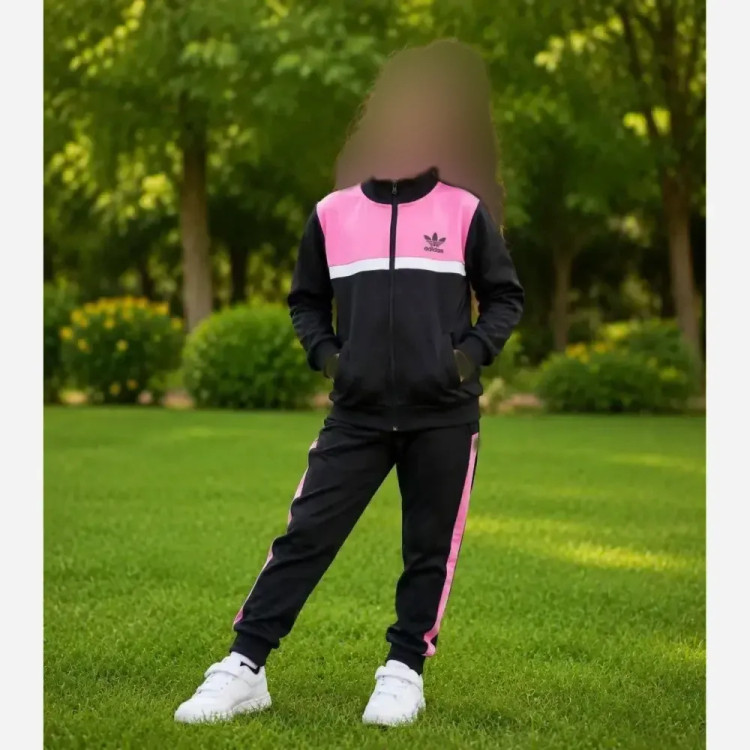 ست ورزشی بچگانه آدیداس مدل رهوار رنگ آبی قرمز صورتی