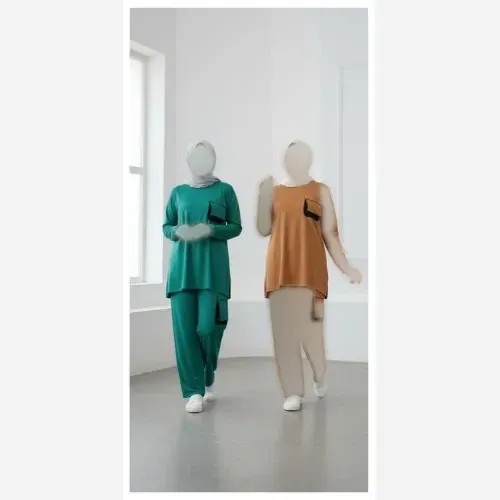 ست بغل جیب زنانه نخ پنبه مرغوب تک سایز 38 تا 48