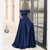 لباس مجلسی زنانه ساتن آمریکایی کیفیت تضمینی رنگ مشکی آبی آسمانی و چری