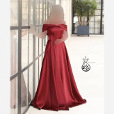 لباس مجلسی زنانه ساتن آمریکایی کیفیت تضمینی رنگ مشکی آبی آسمانی و چری
