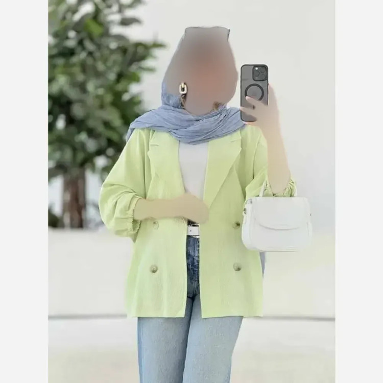 کت آستین بندی شبنم زنانه جنس لنین شسته شده اعلا فری سایز تا 48 در رنگ بندی متنوع