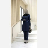 ست مانتو شلوار اداری زنانه بزیاق ترک مرینوس مشکی سرمه ای موکا سایز 44 تا 52