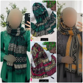 شال مصری نخ سانسفور ابعاد 182*70 رنگبندی متنوع فری سایز