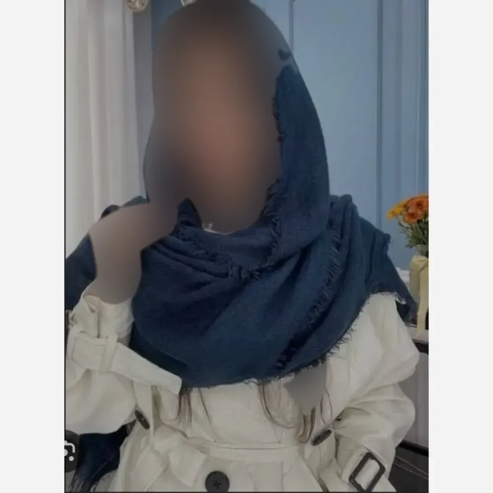 شال زنانه لب ریش جنس کنف سنگ شور بهاره شیک