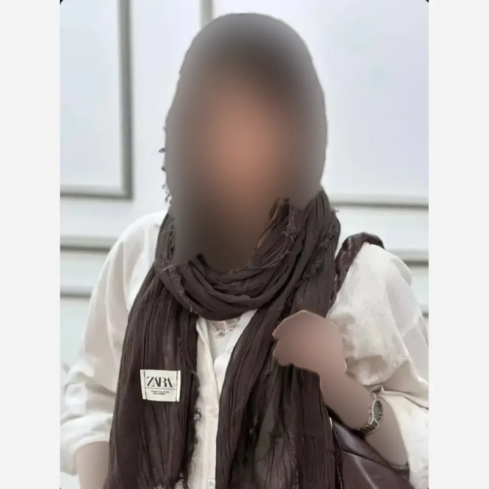شال زنانه لب ریش جنس کنف سنگ شور بهاره شیک