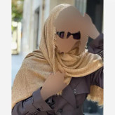 شال زنانه لب ریش جنس کنف سنگ شور بهاره شیک