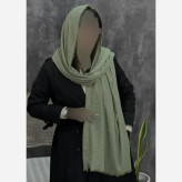 شال زنانه لب ریش جنس کنف سنگ شور بهاره شیک