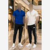 ست تیشرت کبریتی لاکرا و شلوار اسپان نخ مجلل زنانه در رنگ و سایز متنوع