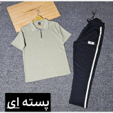 ست تیشرت کبریتی لاکرا و شلوار اسپان نخ مجلل زنانه در رنگ و سایز متنوع