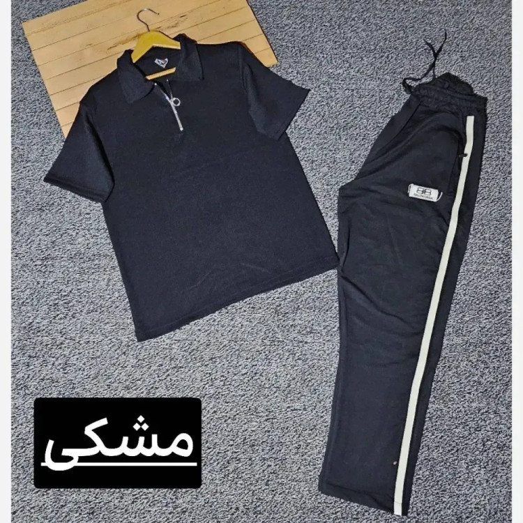 ست تیشرت کبریتی لاکرا و شلوار اسپان نخ مجلل زنانه در رنگ و سایز متنوع
