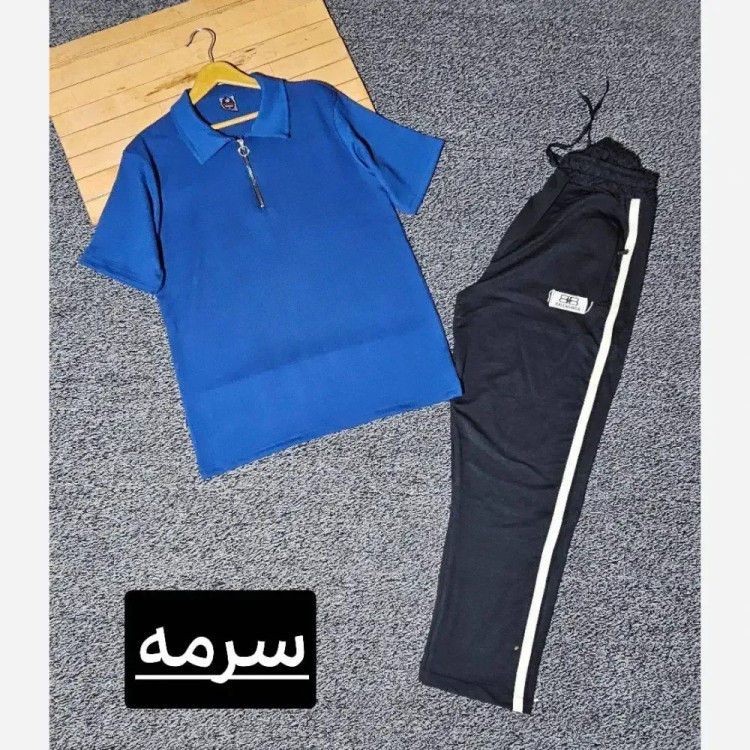 ست تیشرت کبریتی لاکرا و شلوار اسپان نخ مجلل زنانه در رنگ و سایز متنوع