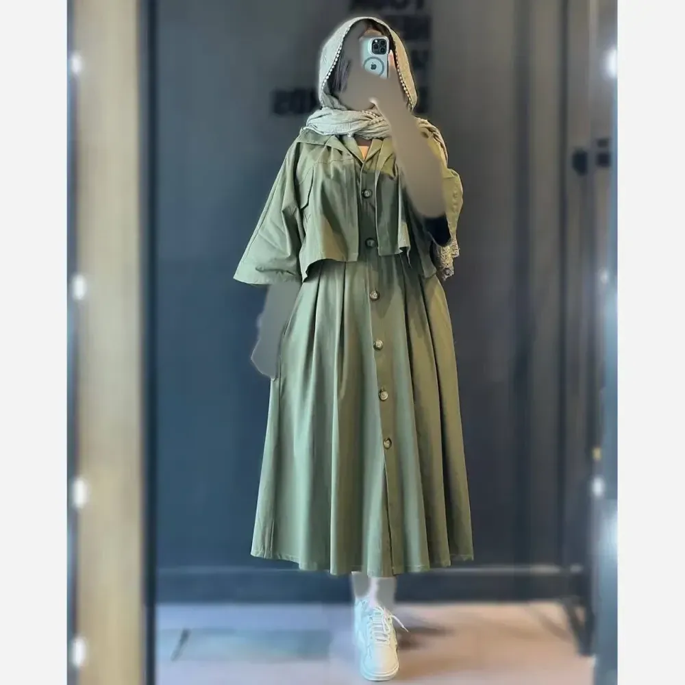 ست سارافون و کت لینن مدل هلند زنانه سایز یک و دو