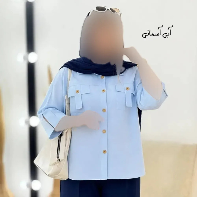 شومیز تابستانی جیب بندی لینن زنانه در رنگ بندی متنوع و سایز بندی یک و دو