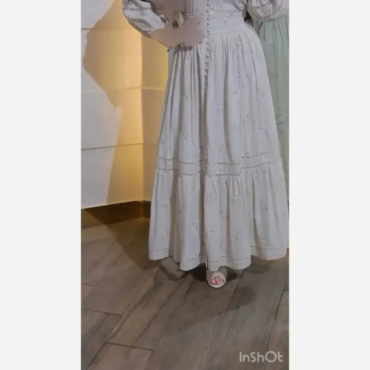 پیراهن ساحلی زنانه جنس لینن مدل نازنین سایز بزرگ و معمولی