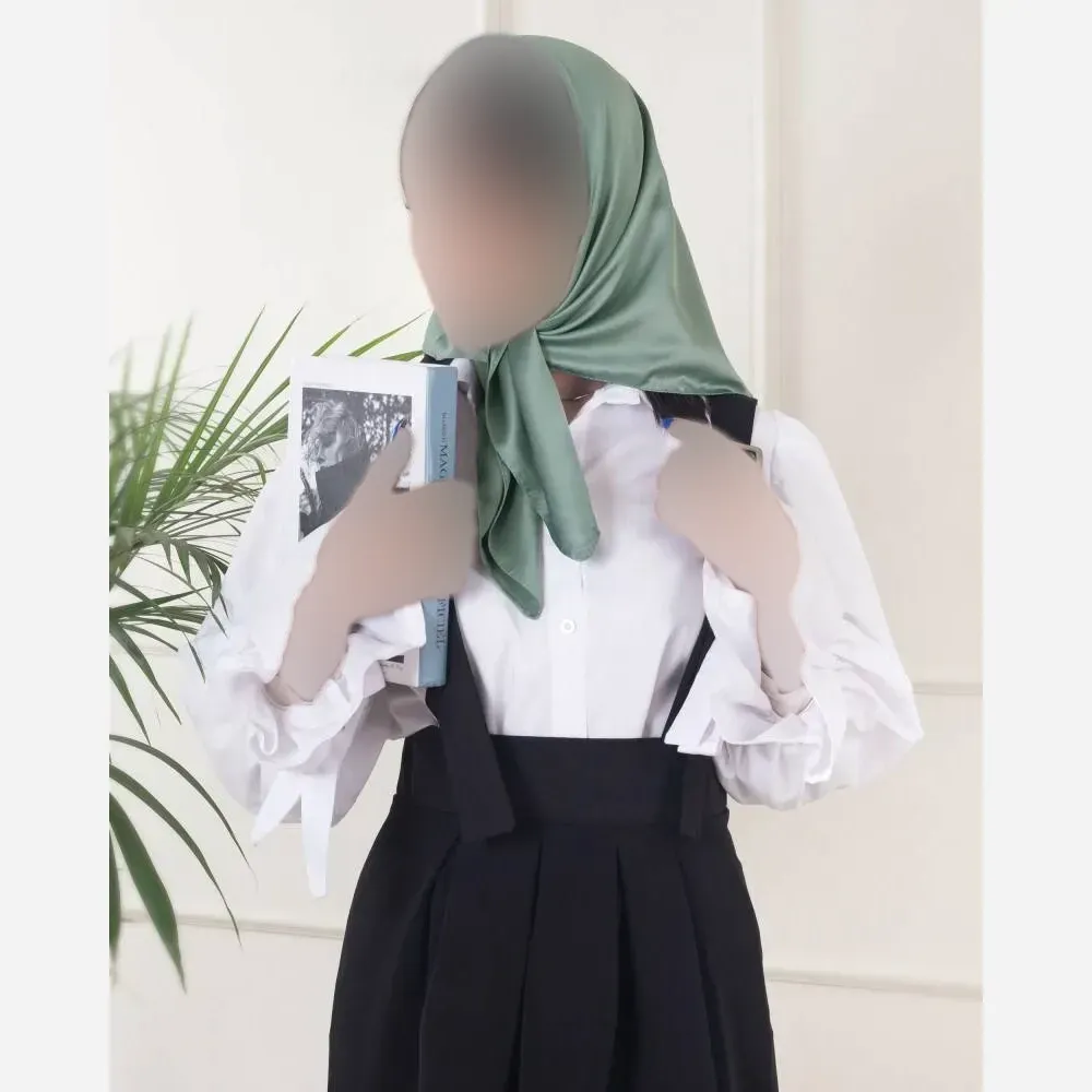 مینی اسکارف ساتن سیلک ابعاد 75 در 75 زنانه و دخترانه