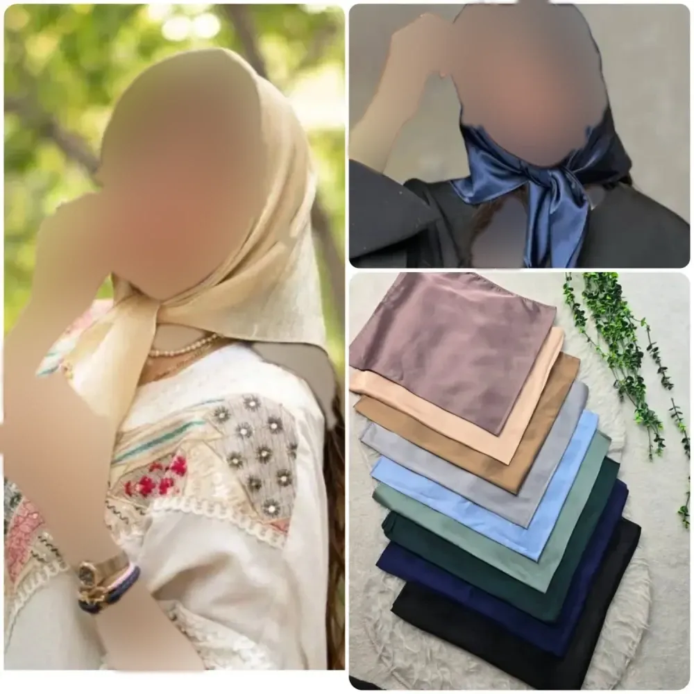 مینی اسکارف ساتن سیلک ابعاد 75 در 75 زنانه و دخترانه