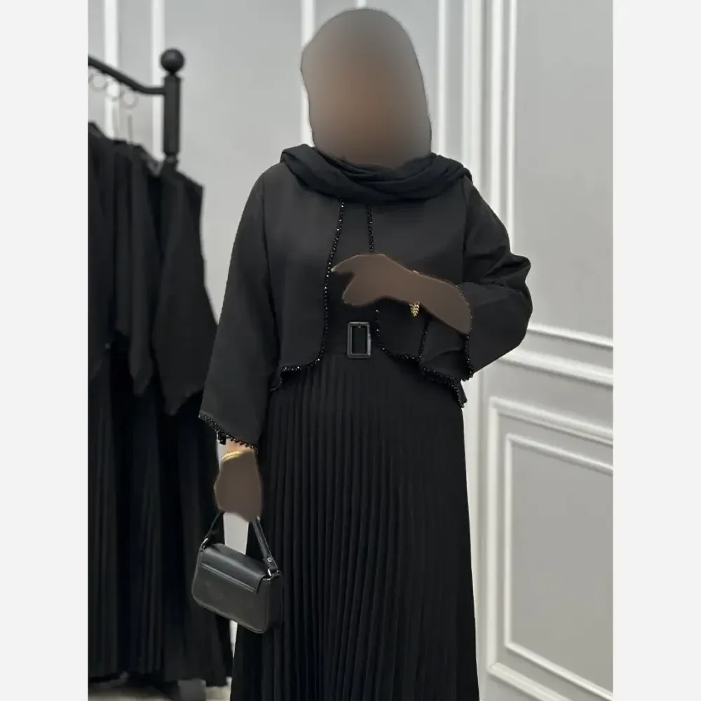 سه تیکه فاریا سارافن بوگاتی و کت کرپ مازراتی رنگ مشکی فری سایز 38 تا 46
