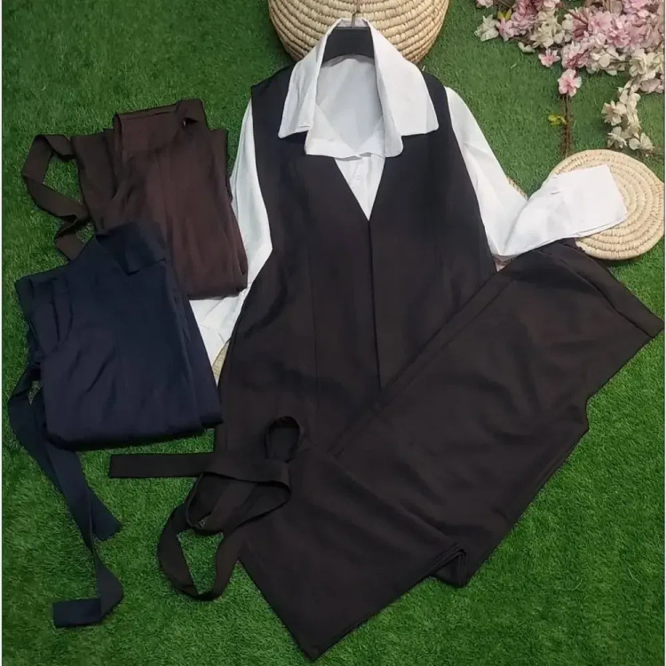 سه تیکه زنانه ملنا جنس بزیاق و کجراه سایز 38 تا 46 رنگ مشکی سرمه ای قهوه ای سوخته