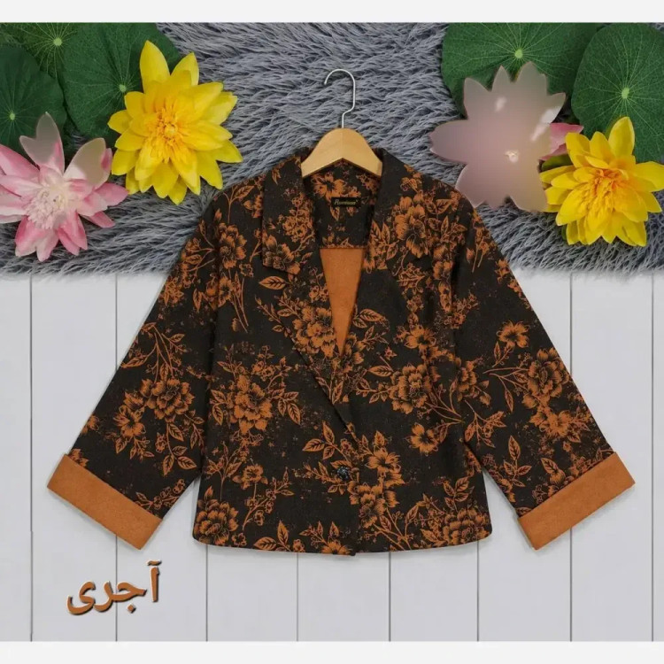 کت کراپ ژاکارد شاین دار زنانه