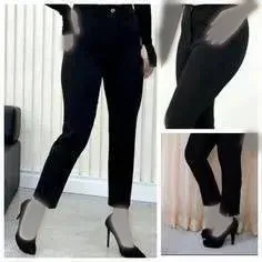 شلوار راسته چاکدار مجلسی پارچه مازراتی دبل اعلا رنگ مشکی سایز 40