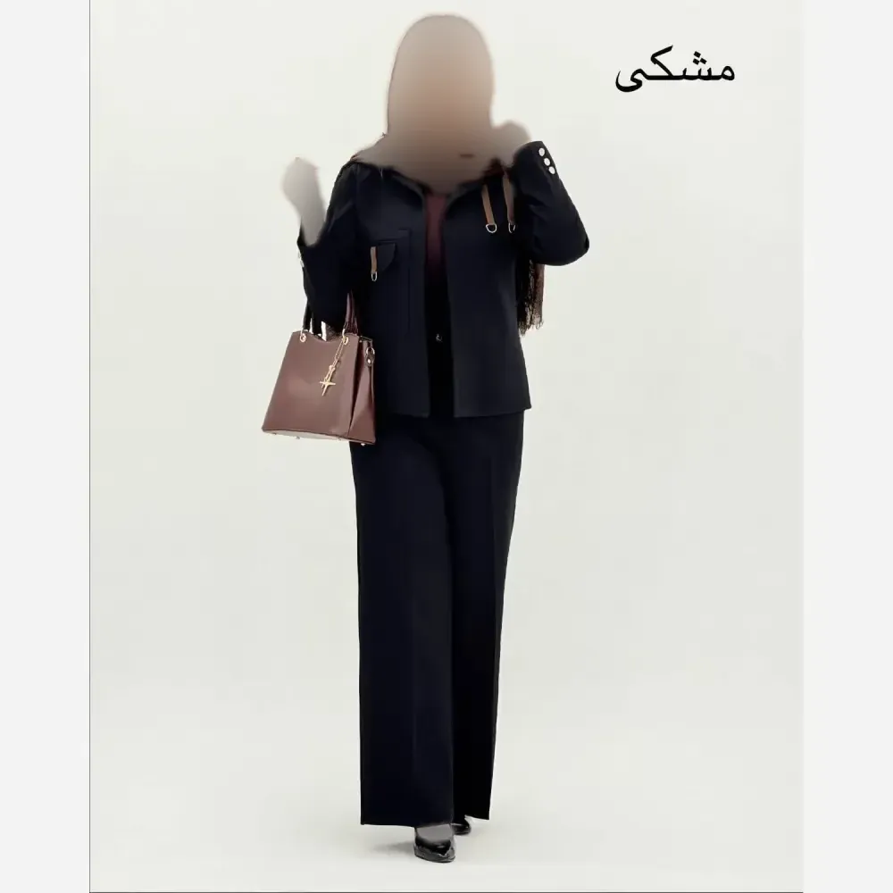 کت شلوار زنانه مزونی ارمیا جنس دبل مازراتی درجه یک