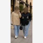 مانتو کتان پلاس پاییزه گلدوزی شده سایز بزرگ رنگ بندی متنوع