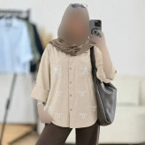 شومیز مانتویی گلدوزی شده کرسپو بارانا جیب دار