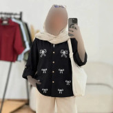 شومیز مانتویی گلدوزی شده کرسپو بارانا جیب دار
