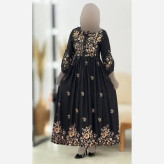 پیراهن زنانه زنبق جنس بوگاتی درجه یک سایز فری 38 تا 46