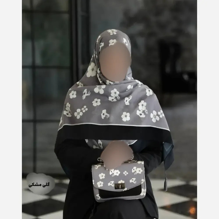 ست کیف و روسری زنانه مخمل و چرم صنعتی نخی منگوله دار
