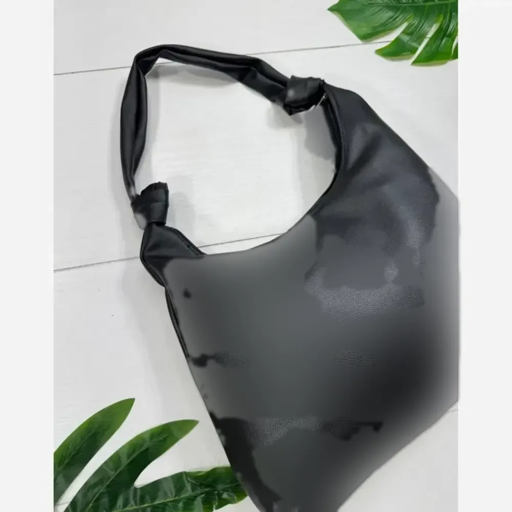کیف چرم بند گره ای زنانه مشکی موکا ابعاد 30*40 سانت جادار با کیفیت