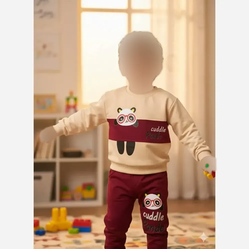 ست بلوز و شلوار پاییزه دورس لاکرا طرح پاندا سایز 35