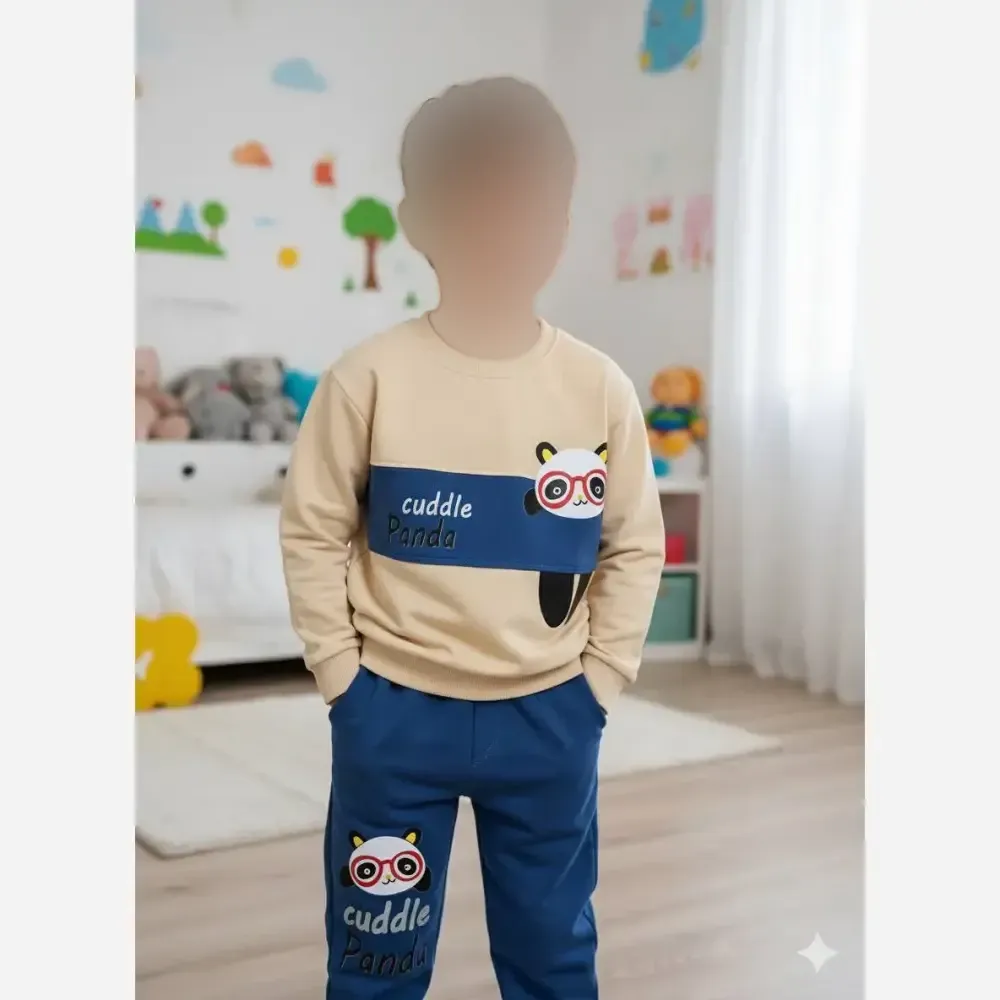 ست بلوز و شلوار پاییزه دورس لاکرا طرح پاندا سایز 35