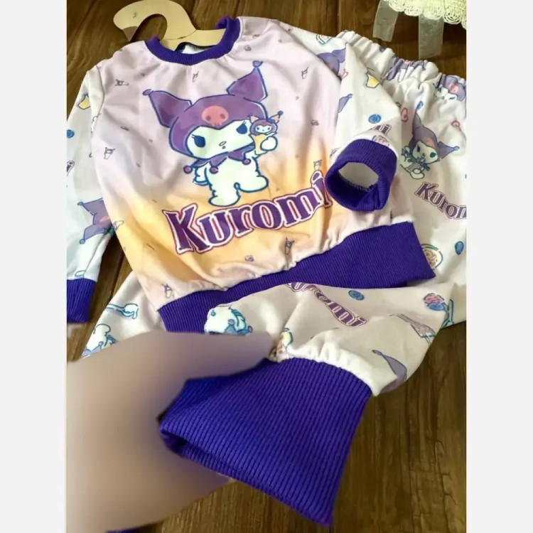 بلوز و شلوار مخمل بچه گانه گرم بالا طرح دار نرم و لطیف