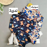 بلوز و شلوار مخمل بچه گانه گرم بالا طرح دار نرم و لطیف