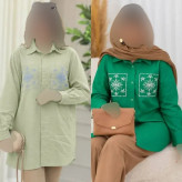 تونیک مانتویی لنین آنزیم شده درجه یک مدل کاکوتی سبز فری سایز