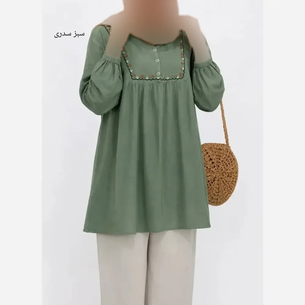 شومیز ساحل لینن نچرال آنزیم شده با کیفیت فری سایز 38 تا 48