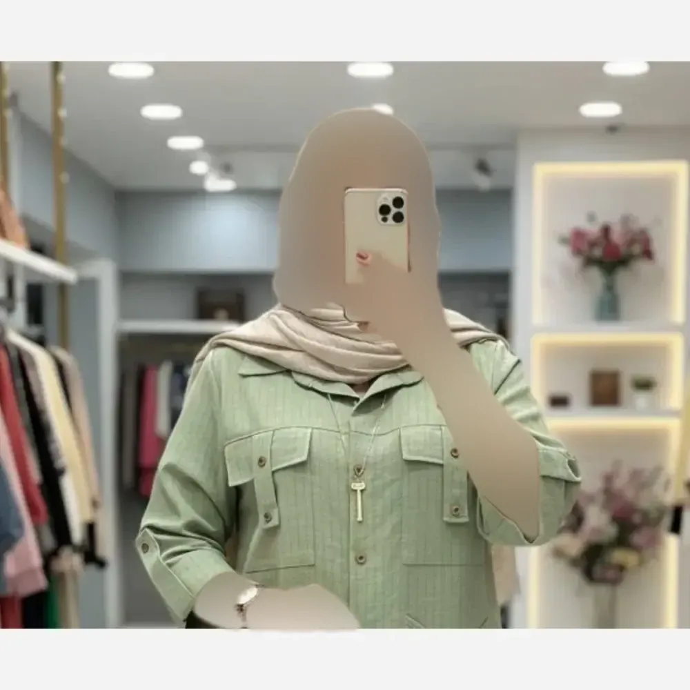 شومیز دیپلمات مانتویی شانتون جیب دار زنانه
