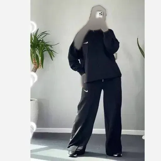 ست اسکار پنبه توکرکی زنانه مشکی فری سایز 38 تا 46