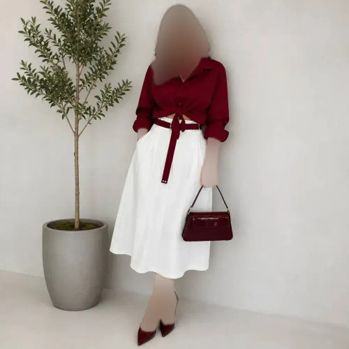 ست شومیز دامن سما جنس مازراتی و داکرون